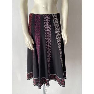 Sunny Taylor skirt embroidered A-line Black Size 4
